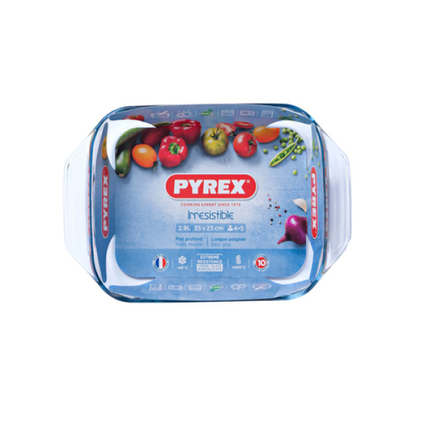 Pyrex Rectangular Dish 35X23CM 408B 3.1LTR Irresistible - Image 1