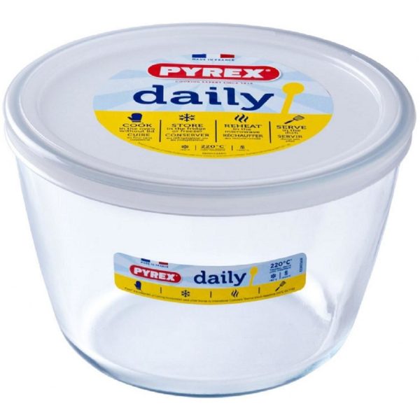 PYREX DAILY ROUND DISH + LID 1.6L 155P-DAY - Image 1