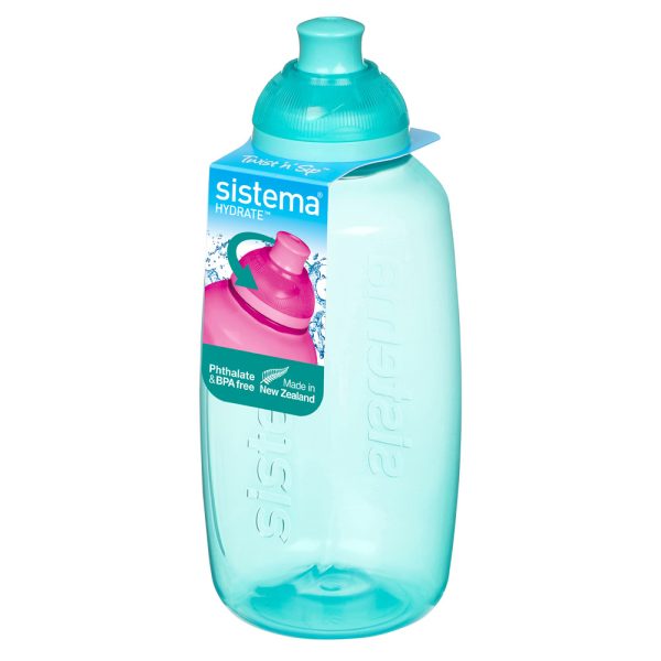 720_380ml_Itsy_Angle_Label_Teal-1000 SISTEMA HYDRATE ITSY TWIST N SIP BOTTLE 380ML SIS720 - Image 1