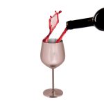 BERLIN H. WINE GLASS METAL 2PCS BLACK ROSE BH/8658 - Image 2