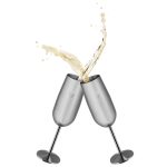 BERLIN H. WINE GLASS METAL 2PCS SAHARA BH/8659 - Image 2