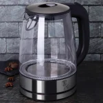 BERLIN H. GLASS KETTLE 1.7LTR BLACK/SILVER BH/9116 - Image 2