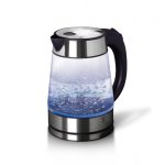 BERLIN H. GLASS KETTLE 1.7LTR BLACK SILVER BH/9119