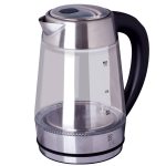 BERLIN H. GLASS KETTLE 1.7LTR STAINL.STEEL BH/9127