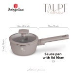 BERLIN H. SAUCE PAN W/LID 16CM TAUPE COLLECTION BH/8088 - Image 2