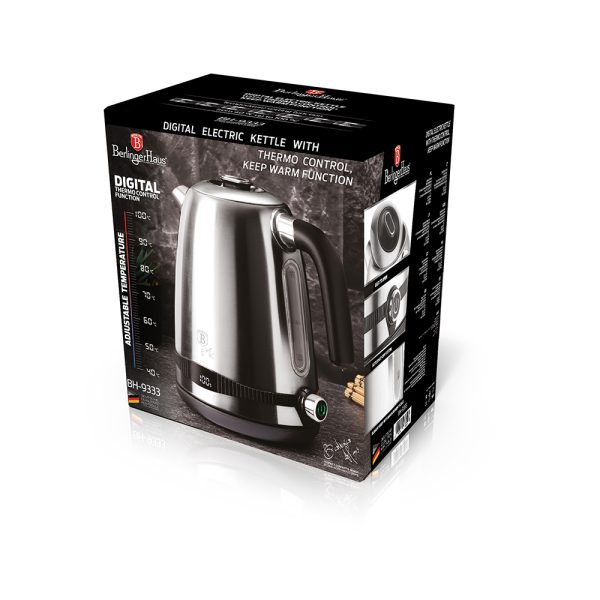 BERLIN H. KETTLE DIGITAL 1.7L BLACK SIL. BH/9333 - Image 2