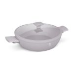 BERLIN H. SHALLOW POT W/LID 30CM TAUPE COLLECTION BH/8099