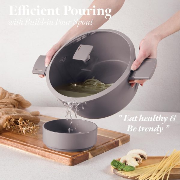 BERLIN H. CASSEROLE W/LID 28CM TAUPE COLLECTION BH/8102 - Image 2