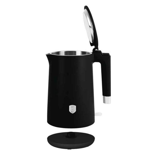 BERLIN H.KETTLE 1800W 1.7L DOUBLE WALL BLACK BH/9589 - Image 2