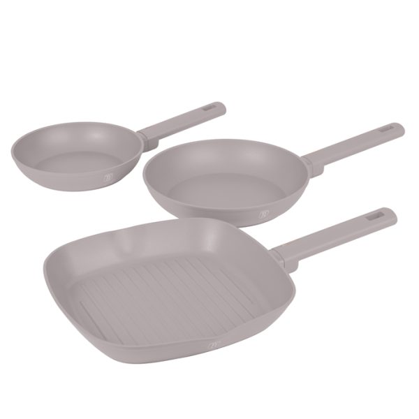 34 BERLIN H. FRYPAN SET 3PCS TAUPE COLLECTION BH/8109 - Image 1