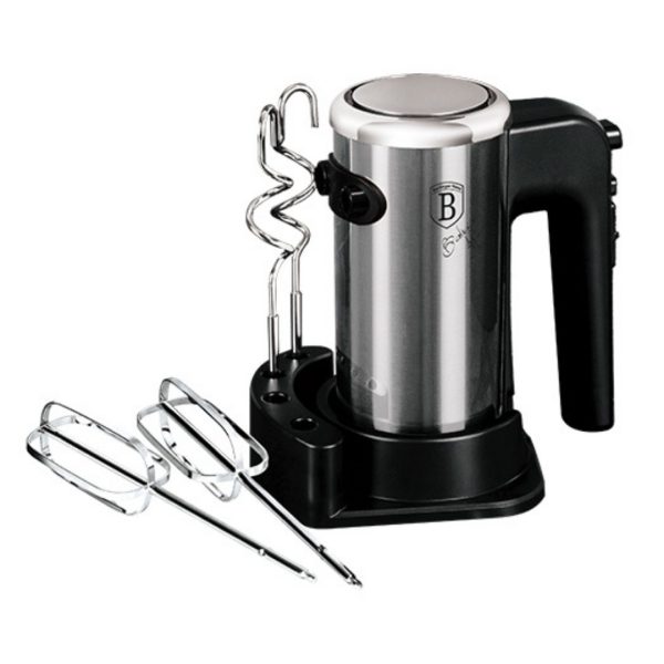 BERLIN H. HAND MIXER W.STAND BLACK SILVER  BH/9368 - Image 1