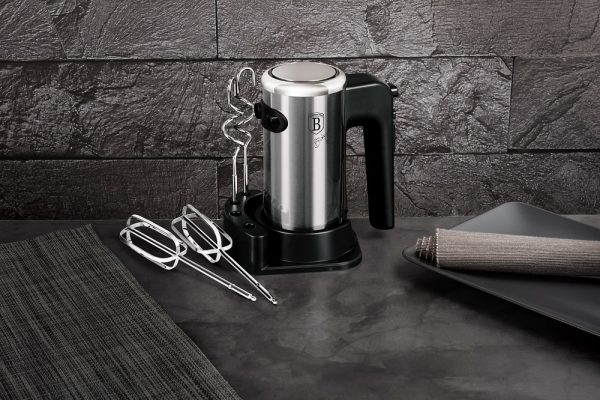 BERLIN H. HAND MIXER W.STAND BLACK SILVER  BH/9368 - Image 2