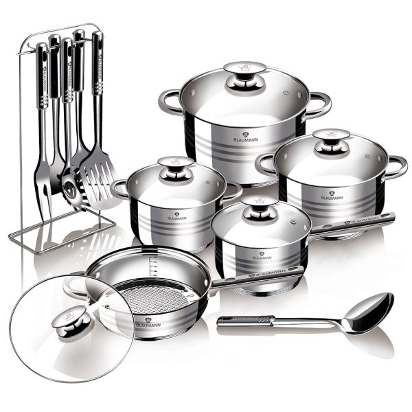 BLAUMANN 17PCS GOURMET LINE COOKWARE SET BL-3133 - Image 1