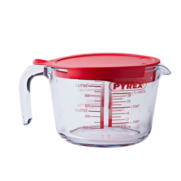 PYREX MESAURE JUG 1L WITH LID AND HANDLE 264P00 - Image 1