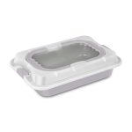 BERLIN H. OBLONG ROASTER W/LID TAUPE COLLECTION BH/8638