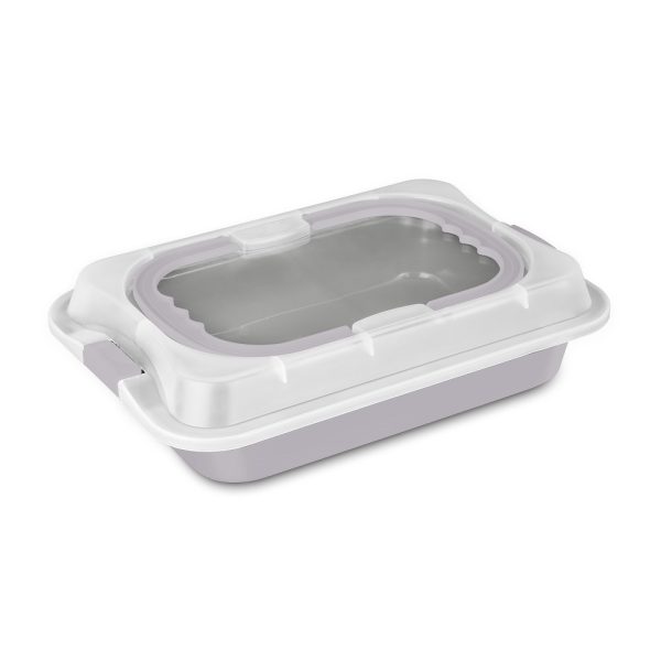 BERLIN H. OBLONG ROASTER W/LID TAUPE COLLECTION BH/8638 - Image 1