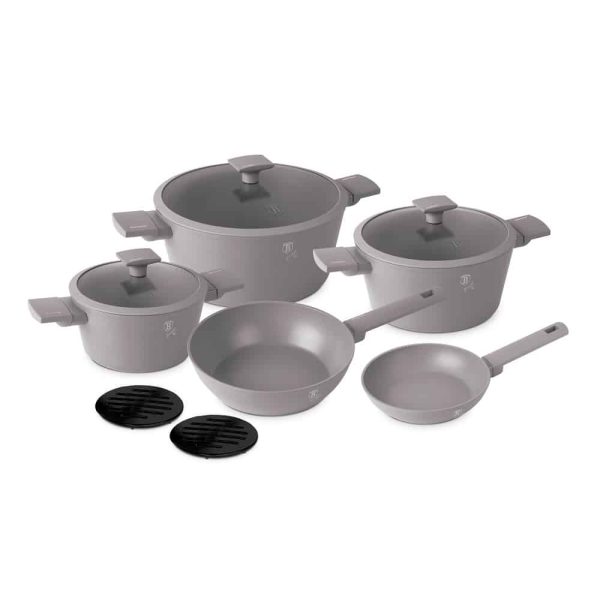 BERLIN H. 10PCS COOKWARE SET TAUPE COLL. BH/8110 - Image 1