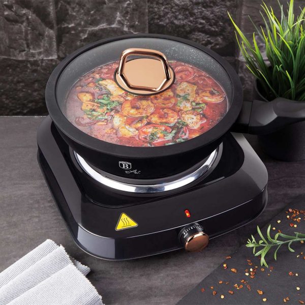 BERLIN H. ELECTRIC HOT PLATE BLACK ROSE BH/9437 - Image 2