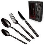 BERLIN H. CUTLERY SET 24PCS MIRROR BLACK BH/3074