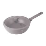 BERLIN H. DEEP FRYPAN W/LID 24CM TAUPE COLL. BH/8092